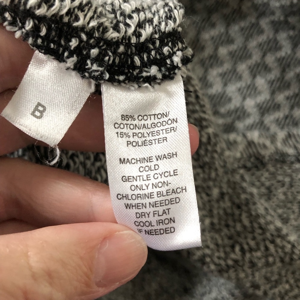 Ann Taylor LOFT Women’s S Black/White Knit Loop Stitch Elastic Waist Mini Skirt - Picture 7 of 10